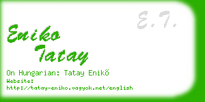 eniko tatay business card
